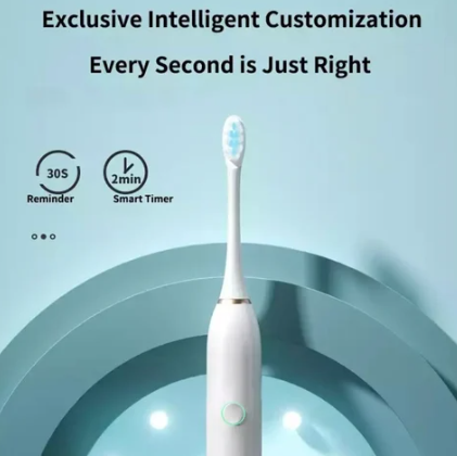 Sonicsine ultra Sonic Electric Rechargeable Toothbrush for Adults | 1 year warranty with 4 bristles